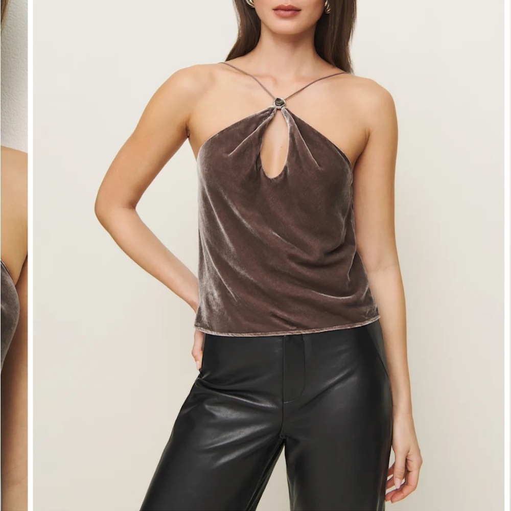 NWT Reformation Rea Velvet Top small
